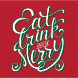 Eat Drink And Be Merry Beverage Paper Napkin