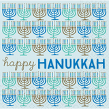 Happy Hanukkah Menorahs Beverage Paper Napkins