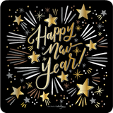 SPARKLING NEW YEARS PAPER DESSERT PLATE