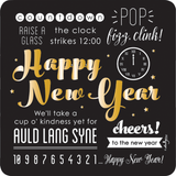 NEW YEARS EXPRESSIONS PAPER DESSERT PLATE