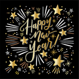 SPARKLING NEW YEARS LUNCHEON PAPER NAPKINS