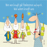 WISE WOMEN BROUGHT WINE BEVERAGE PAPER NAPKIN