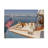 Dogs Boat Glass Cutting Board