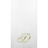 White Initial Linun Paper Guest Napkins