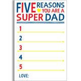 Five Reasons You A Super Dad Fill In Cards