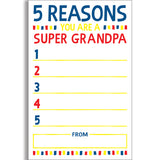 Five Reasons You A Super Grandpa Fill In Cards
