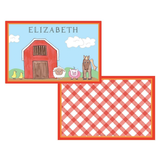 Personalized Down on the Farm Kids Placemat