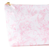 PINK BOW TOILE TRAVEL COSMETIC