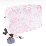PINK BOW TOILE RECTANGULAR COSMETIC CASE