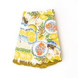 LEMON SANTORINI SCALLOP PAPER GUEST TOWELS
