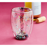 Confetti Double Wall Stemless Wine Glass