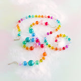 GLITTERVILLE RAINBOW GLASS BALL GARLAND