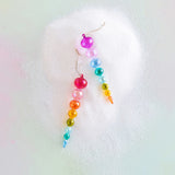GLITTEVILLE RAINBOW FINIAL GLASS ORNAMENT