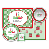 Personalized Christmas Elf Kids Dinnerware Set