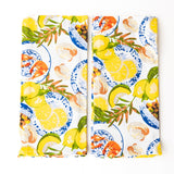 LEMON SANTORINI KITCHEN TOWELS Set of 2