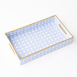 BLUE CANE VANITY TRAY SMALL