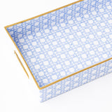 BLUE CANE VANITY TRAY SMALL