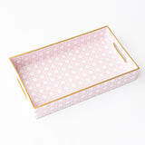 PINK CANE VANITY TRAY SMALL