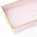 PINK CANE VANITY TRAY SMALL