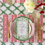 Red Regal Burleigh Stripe Paper Placemats