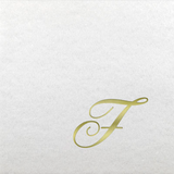 White Initial Linun Paper Beverage Napkins