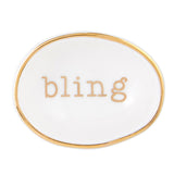 Bling Gold Foil Ring Dish