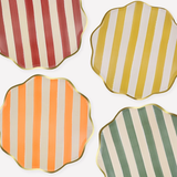 Fall Stripe Paper Dinner Plates