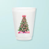 PINK CHRISTMAS TREE FROST FLEX CUPS