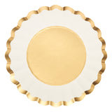 GOLD & WHITE PAPER SALAD PLATES