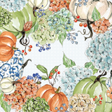Fall Hydrangea Allover Cocktail Beverage Napkins