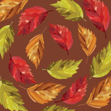 Falling Leaves Swirl Cocktail Napkins