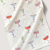 FESTIVE GLASSWARE TEA TOWEL