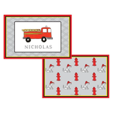 Personalized Firetruck Kids Placemat