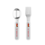 Personalized Firetruck Kids Fork & Spoon