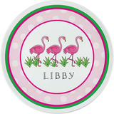 Personalized Flamingo Fun Kids Plate