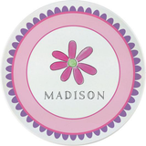 Personalized Flower Power Kids Plate