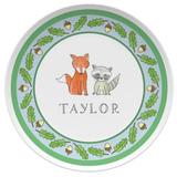Personalized Forest Friends Kids Plate