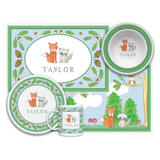 Personalized Forest Friends Kids Dinnerware Set