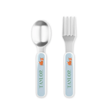 Personalized Forest Friends Kids Fork & Spoon