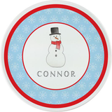Personalized Frosty Man Kids Plate