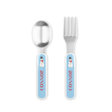 Personalized Frosty Man Kids Fork & Spoon
