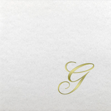 White Initial Linun Paper Beverage Napkins