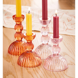 Small Orange Ella Taper Holder