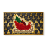 Christmas Sleigh Coir Rubber Mat