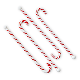 Candy Cane Swizzle Sticks Set/4