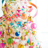 Bright Yarn Beaded Christmas Garland