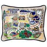 Georgia Tech Collegiate Embroidered Pillow