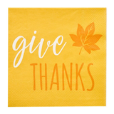 Give Thanks Paper Cocktail Beverage Napkins