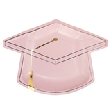 Pink Cap Shaped Paper Plates