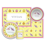 Personalized Garden Party Kids Dinnerware Set